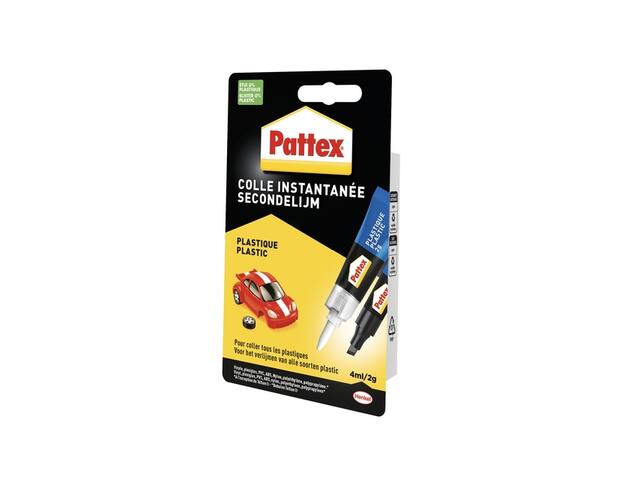 Secondenlijm Pattex all plastic tube 2gr blister