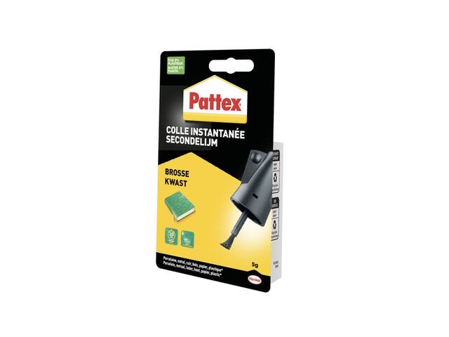Secondenlijm Pattex met kwast flacon 5gr blister