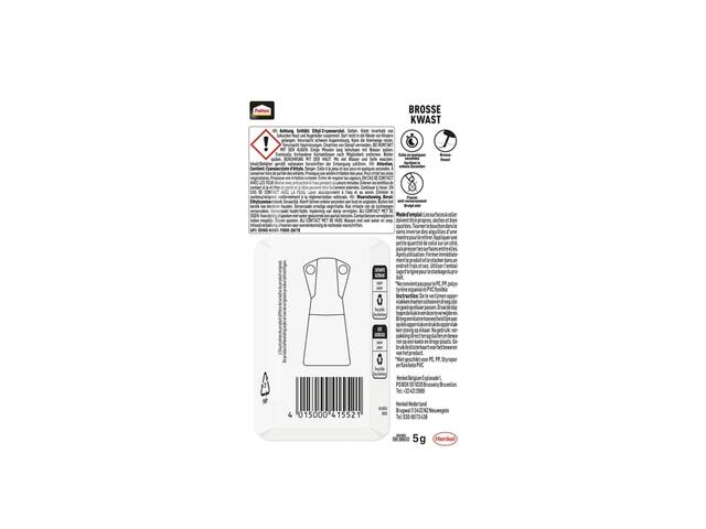 Secondenlijm Pattex met kwast flacon 5gr blister