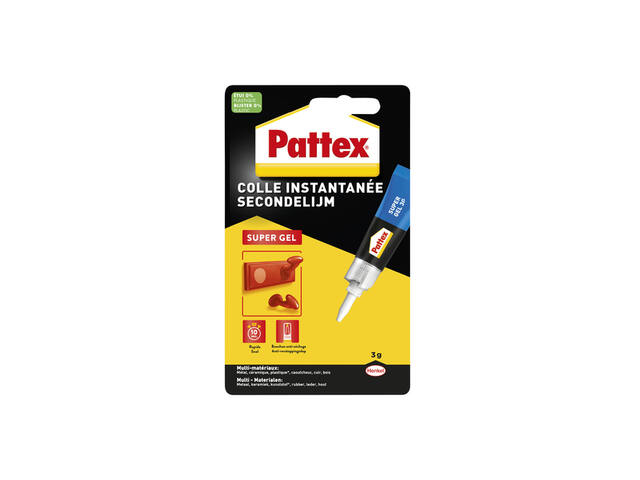 Secondenlijm Pattex super gel 3gr