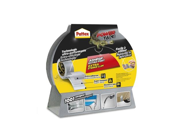 Plakband Pattex 50mmx25m power tape grijs