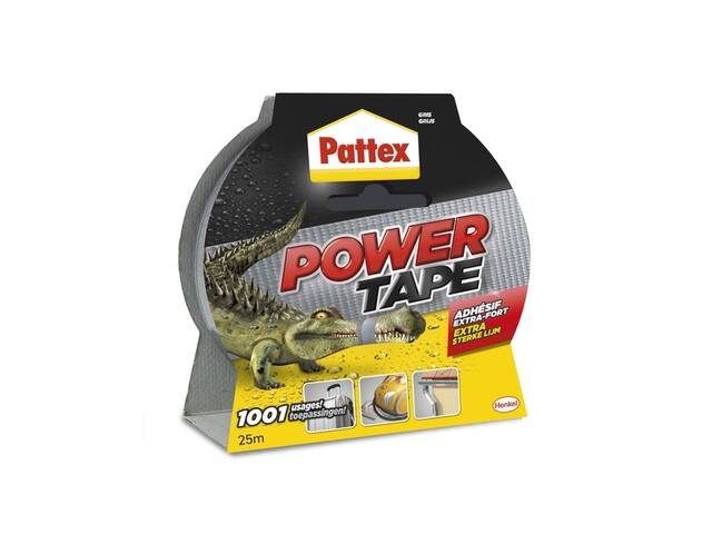 Plakband Pattex 50mmx25m power tape grijs