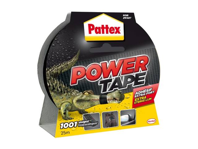 Plakband Pattex 50mmx25m power tape zwart