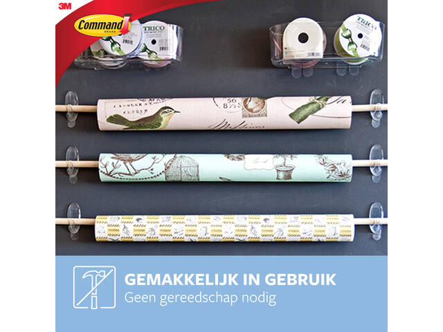 Haak Command middel ovaal incl strip 2st