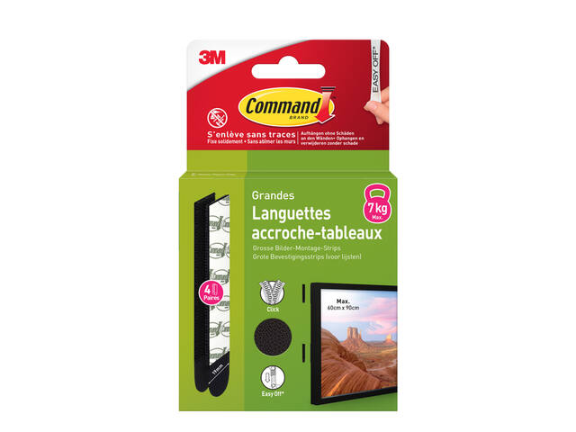 Bevestigingsstrip Command groot klik vast 7.2kg zw