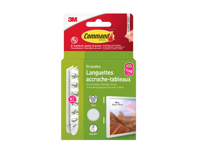 Bevestigingsstrip Command groot klik vast 7.2kg wt