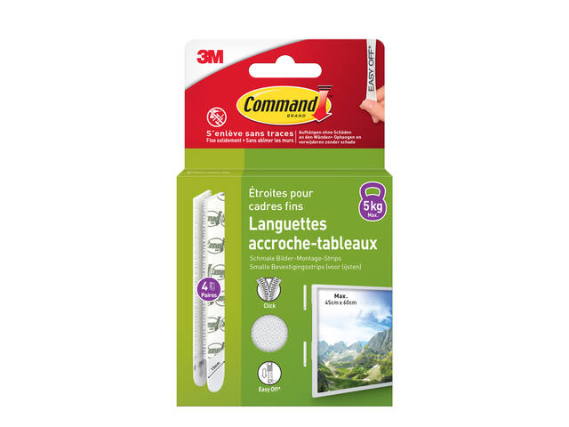 Bevestigingsstrip Command klik vast smal 5.4kg wt