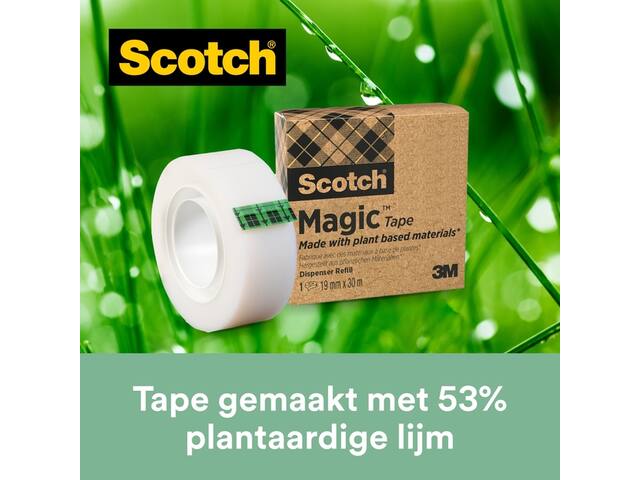 Plakband Scotch Magic 900 19mmx33m onzichtbaar mat