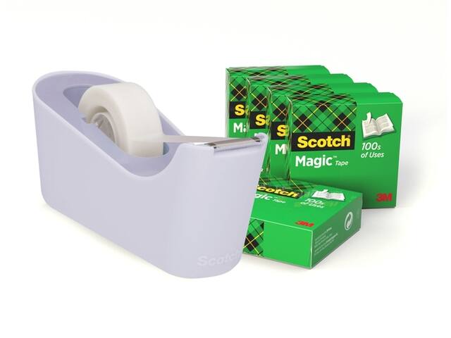 Plakbandhouder Scotch C18 lavendel + 6rol tape