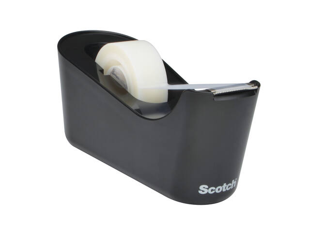 Plakbandhouder Scotch C18 zwart + 1rol tape