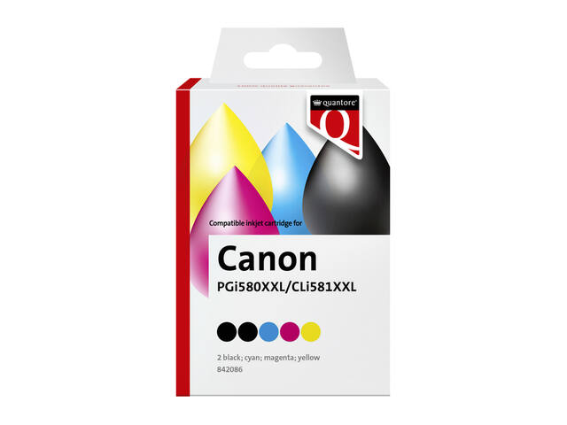 Inktcartridge Quantore Canon Cli581XXL zw+kl
