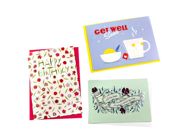 Wenskaart Paperclip diversen engelstalig 6 stuks