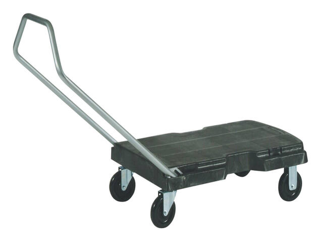 Transportkar Rubbermaid Triple Trolley 227kg zwart