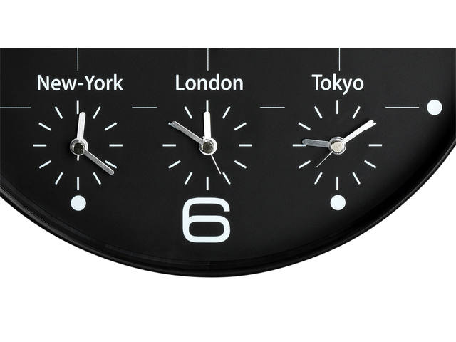 Wandklok Unilux On Time dia 30.5cm zwart/wit