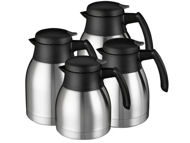 Thermoskan Bravilor dubbelwandig 1 liter RVS zw