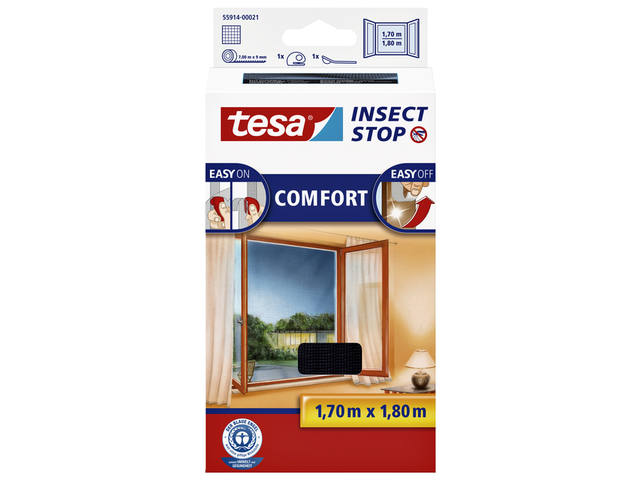 Insectenhor tesa raam 1.7x1.8m zwart