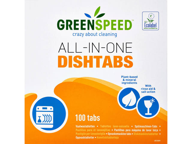 Vaatwastablet Greenspeed all-in-one 100stuks