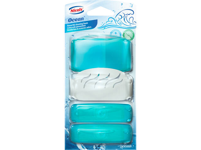 Toiletblok Air plus ocean 55ml met houder