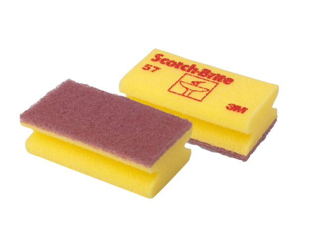Schuurspons Scotch-Brite delicaat 70x130mm geel