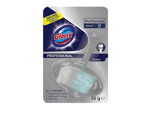 Toiletblok Glorix ocean fresh met houder