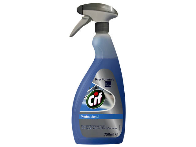 Glas en interieurreiniger Cif prof spray 750ml