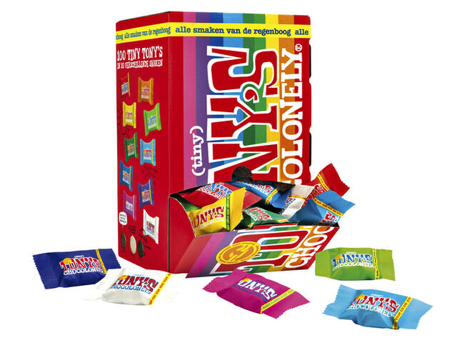 Chocolade Tony Chocolonely tiny mix doos 100 st