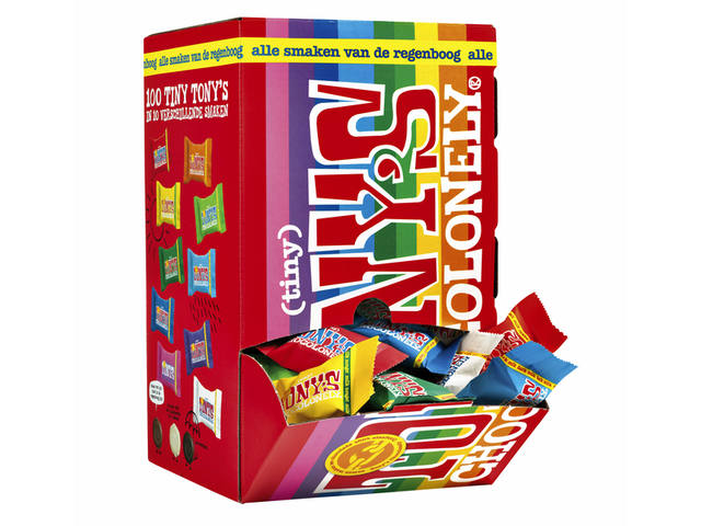 Chocolade Tony Chocolonely tiny mix doos 100 st