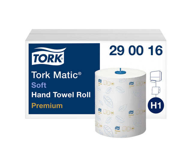 Handdoekrol Tork H1 Premium 2laags 100m wit