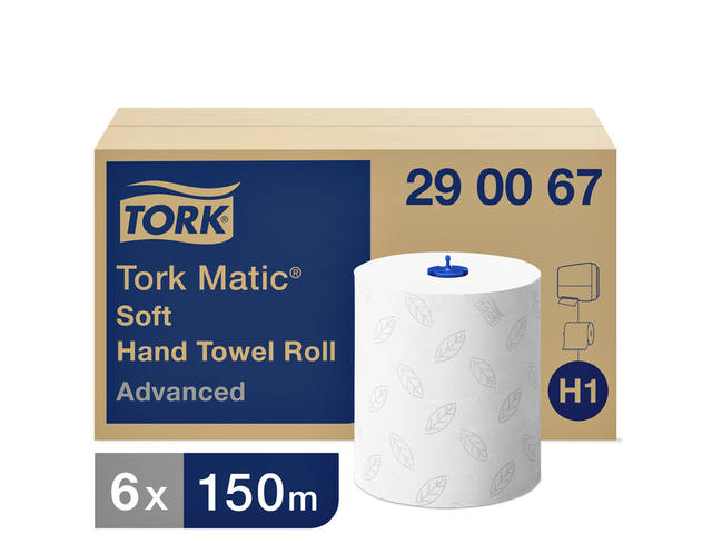 Handdoekrol Tork H1 Advanced 2laags 150m wit