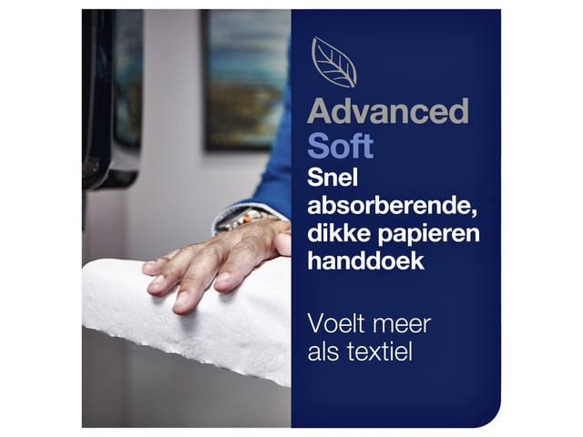 Handdoekrol Tork H1 Advanced 2laags 150m wit