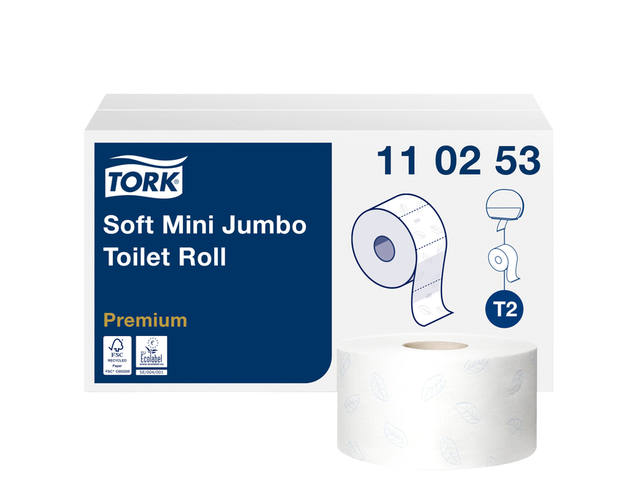 Toiletpapier Tork T2 Premium jumbo klein 2laags