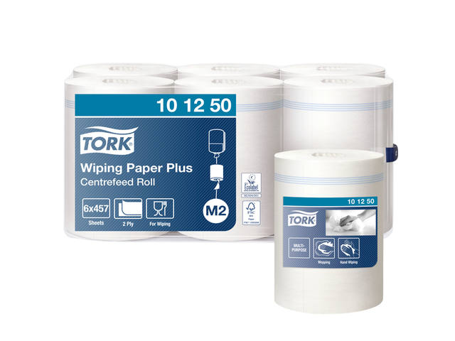 Poetspapier Tork M2 Advanced 2laags 160m wit