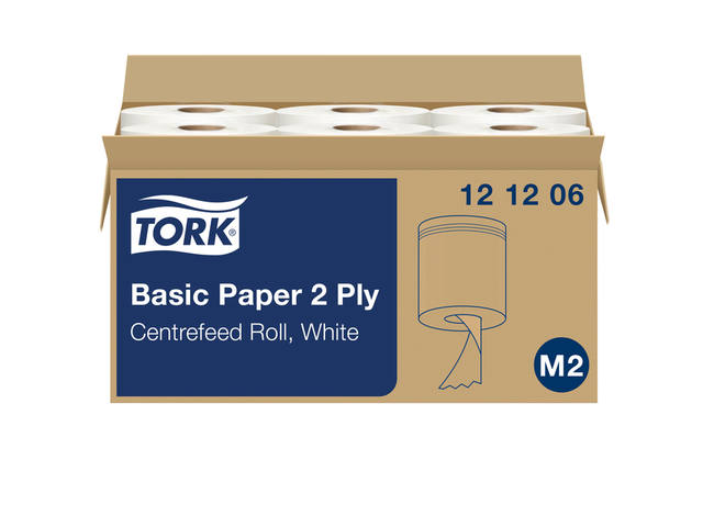 Poetspapier Tork M2 Universal 2laags 160m wit