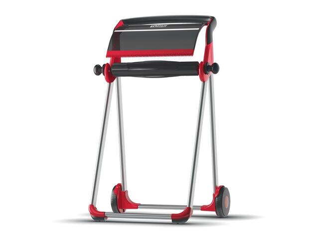 Poetspapierdispenser Tork W1 vloerstandaard rood