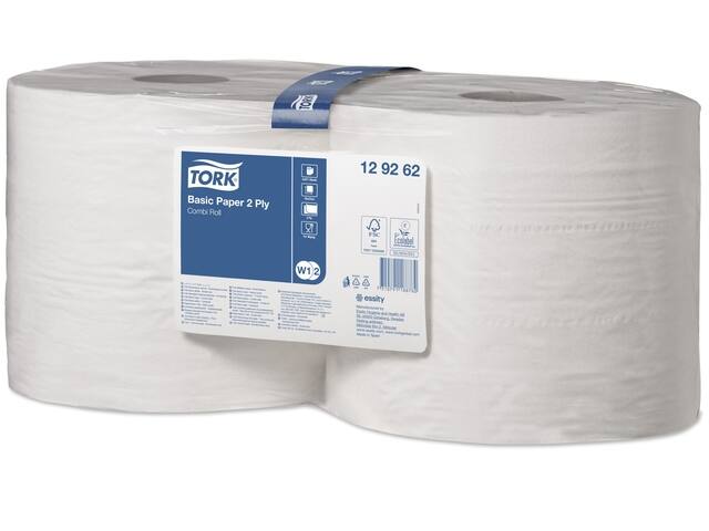 Poetspapier Tork W2 Universal 2laags 1000 vel wit