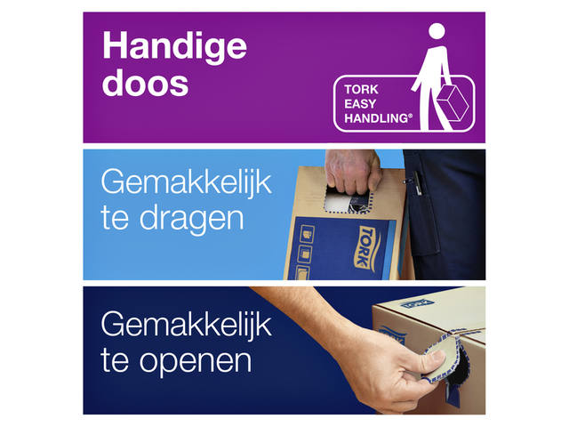 Handdoek Tork H3 Advanced 2laags 248x230mm wit
