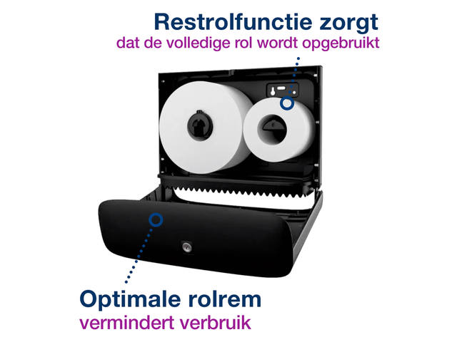 Toiletpapierdispenser Tork T2 Image Line zilver