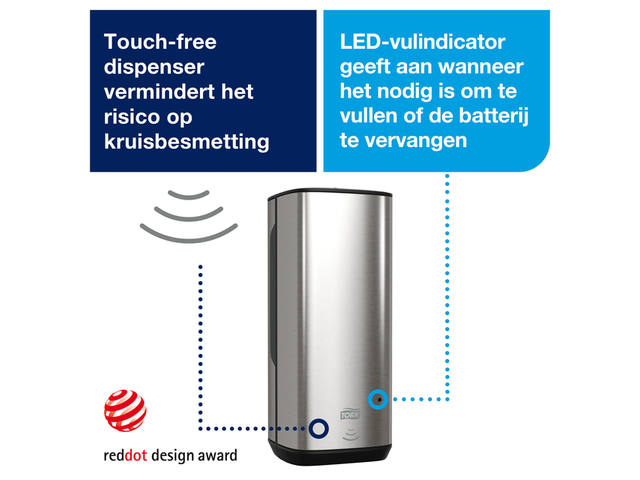 Zeepdispenser Tork S4 Image Line sensor zilver