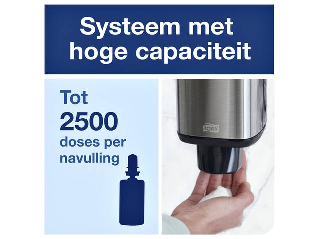 Zeepdispenser Tork S4 Image Line 1000ml zilver