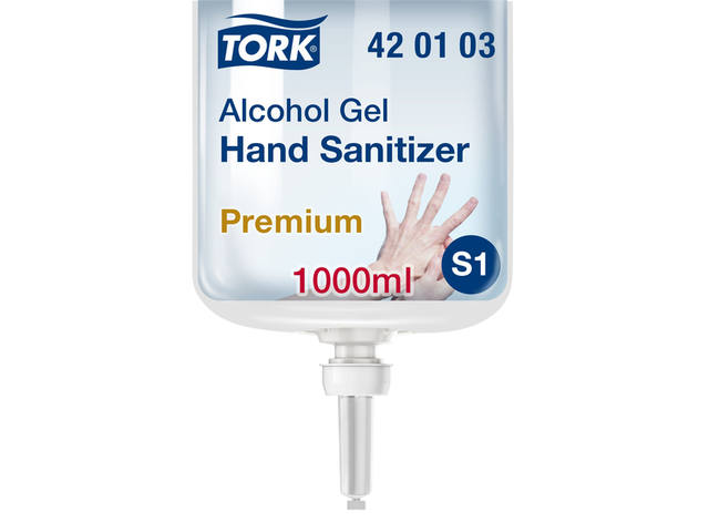 Handdesinfectie Tork S1 Premium alcoholgel 1000 ml