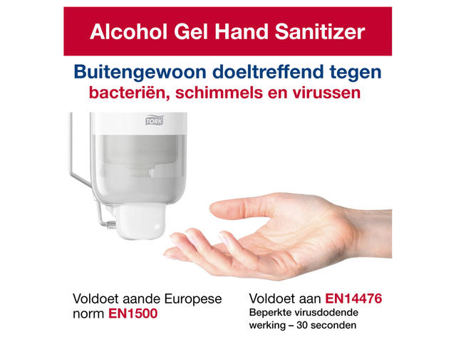 Handdesinfectie Tork S1 Premium alcoholgel 1000 ml