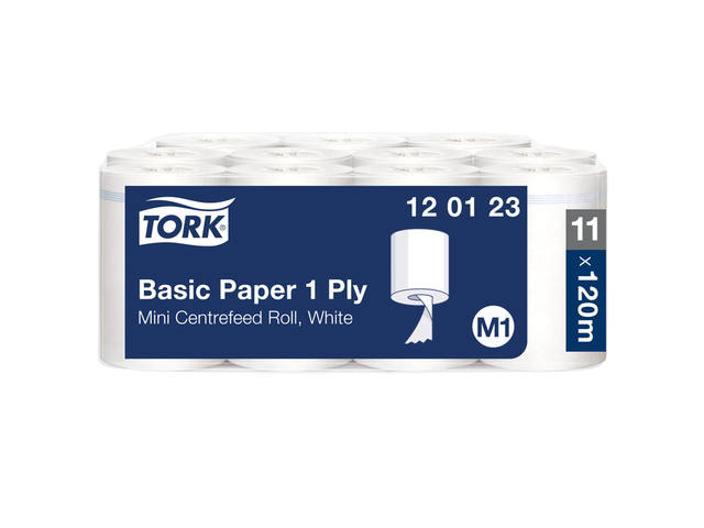 Poetspapier Tork M1 Universal 1laags 120m wit