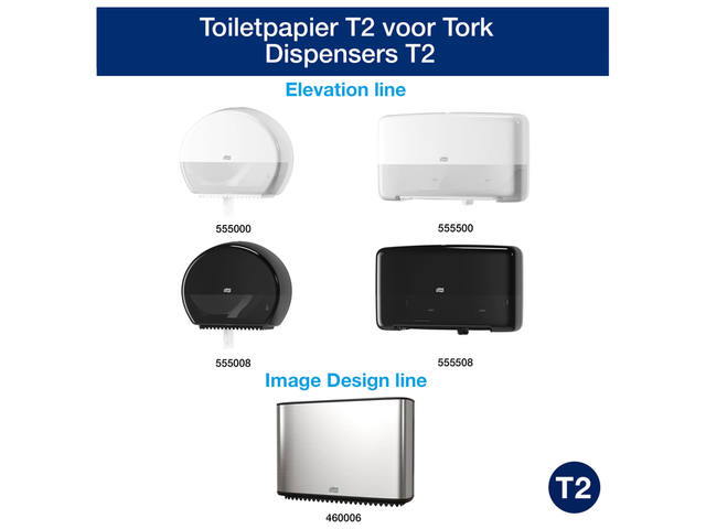 Toiletpapier Tork T2 Advanced jumbo klein wit
