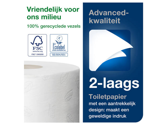 Toiletpapier Tork T2 Advanced jumbo klein wit