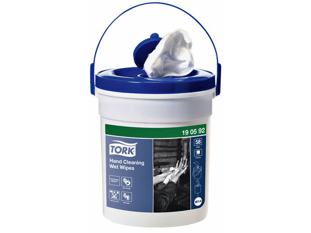 Handreinigingsdoek Tork W14 Premium 1laags wit