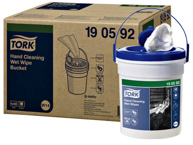 Handreinigingsdoek Tork W14 Premium 1laags wit