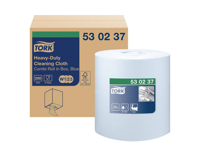 Reinigingsdoek Tork W1 W2 W3 Premium blauw