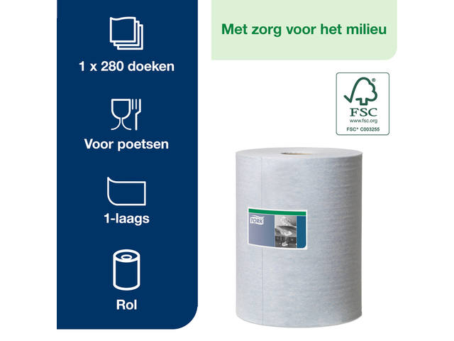 Reinigingsdoek Tork W1 W2 W3 Premium blauw