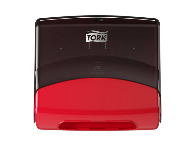 Reinigingsdoekdispenser Tork W4 gevouwen rood