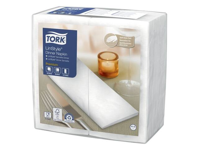Dinerservet Tork Linstyle Premium wit 478180